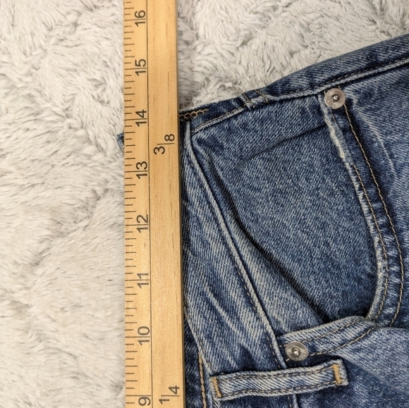 Everlane Jeans Women's 26 Blue Medium Wash The Cheeky Crop Raw Hem Cotton - Picture 6 of 12